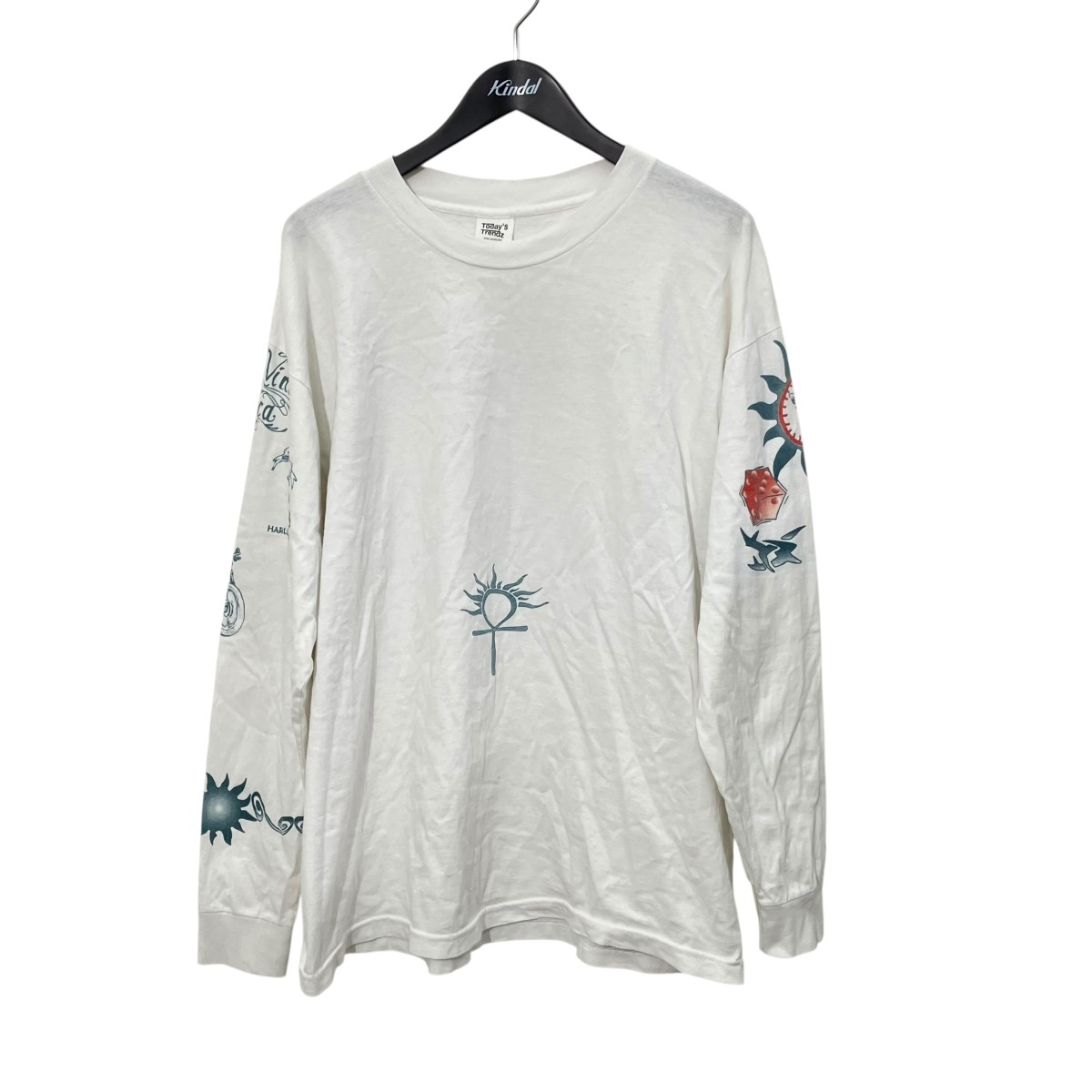 【中古】TODAY’s TRENDZ RODMAN ロング捩りプルオーバー 白いこと 大きさ：XL 【110626】（トゥデイズ トレンズ）