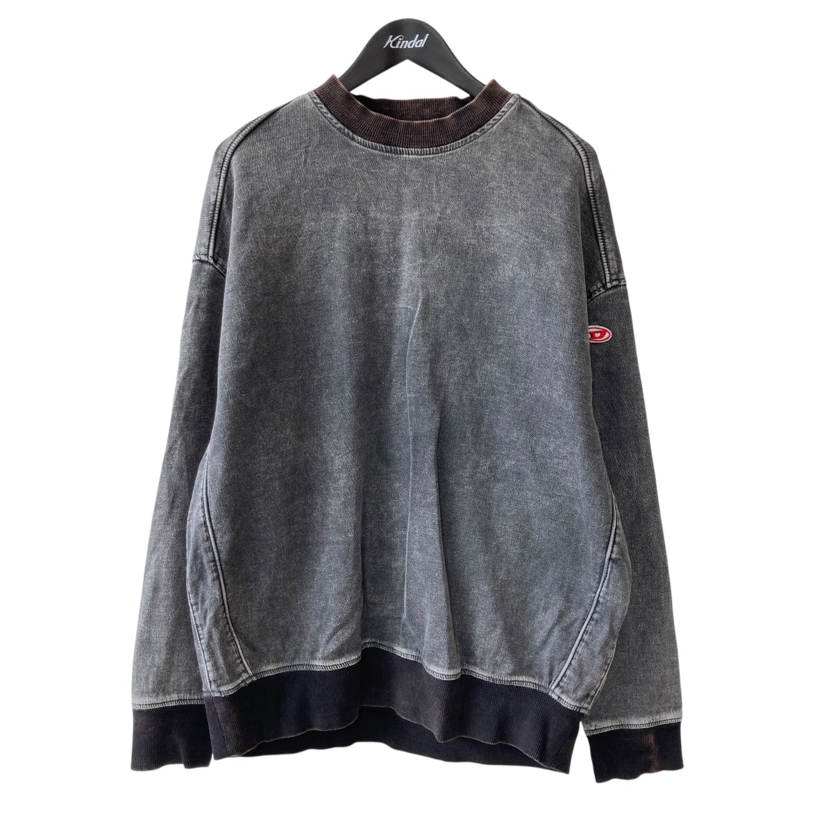 【中古】DIESEL Track Denim Sweatshirt トラックデニムスウェットシャツ A03943 ジーンズ黒いこと 大きさ：S 【120626】（ディーゼル）