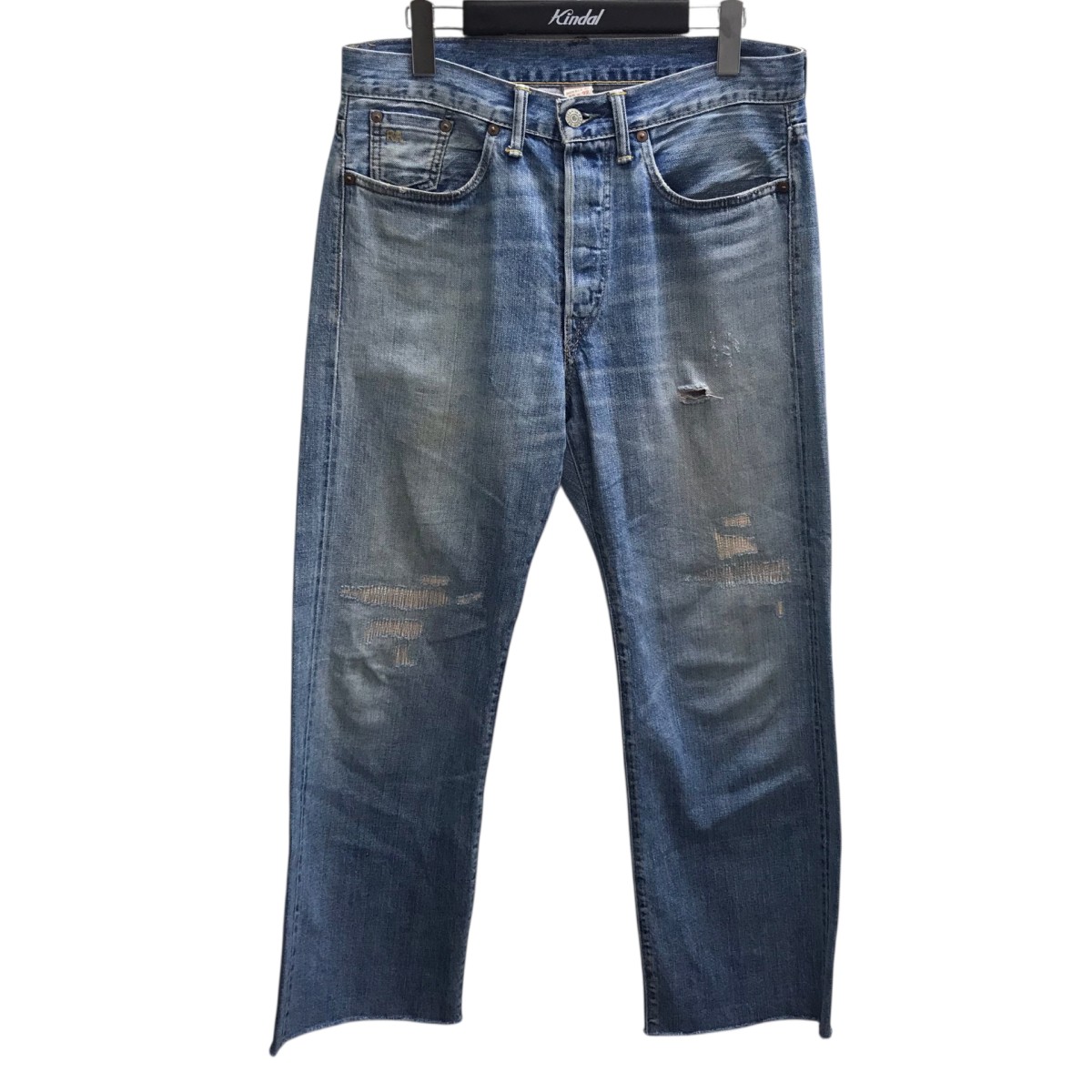 【中古】RRL USA製LANGDON WASH VINTAGE 5 POCKET ウォッシュ加工ヴィンテージ5ポケット デニムパンツ インディゴ サイズ:30x32 【120626】(ダブルアールエル)|ブランド古着のカインドオル