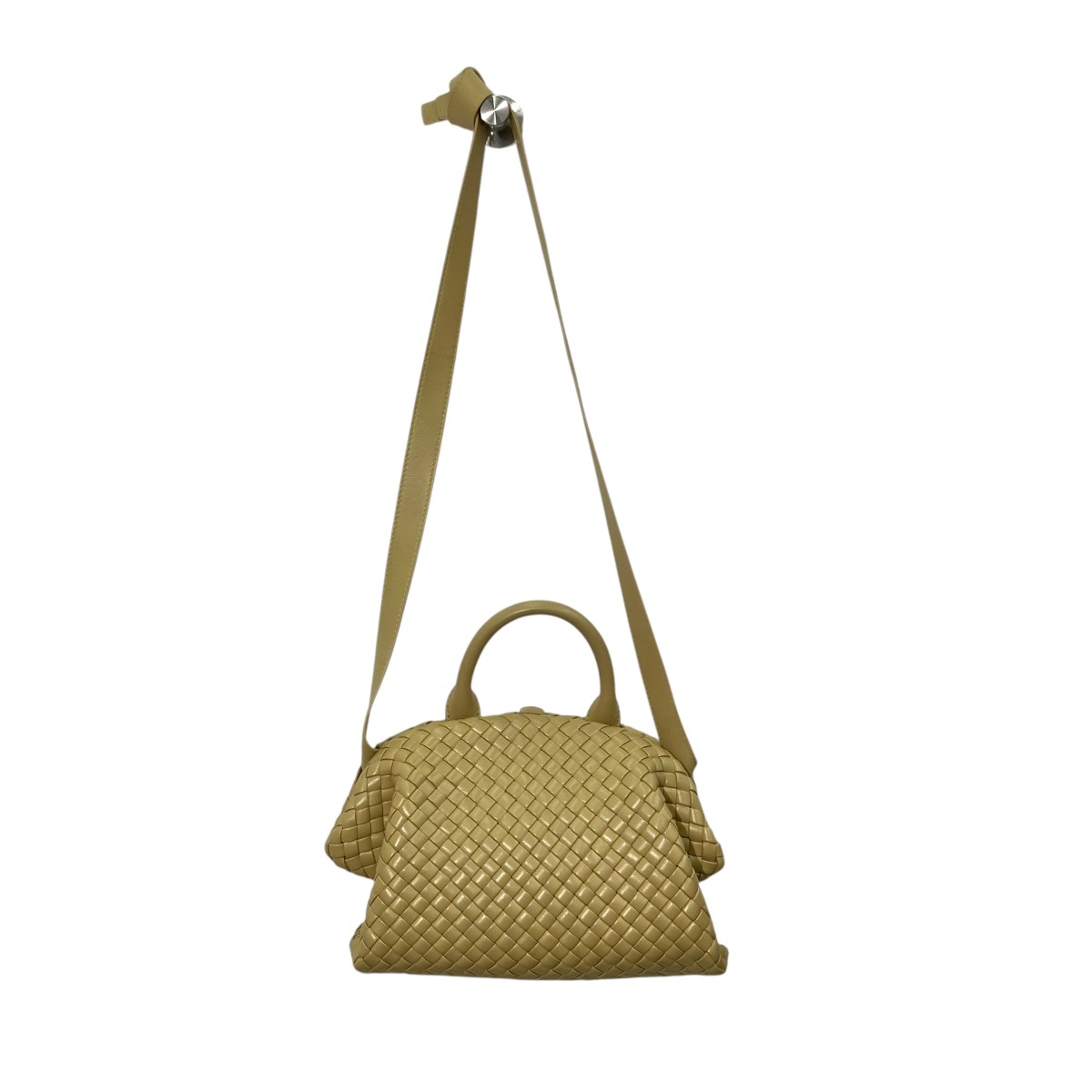【中古】BOTTEGA VENETAイントレチャート ハンドバッグ イエロー【価格見直し】｜ブランド古着のカインドオル