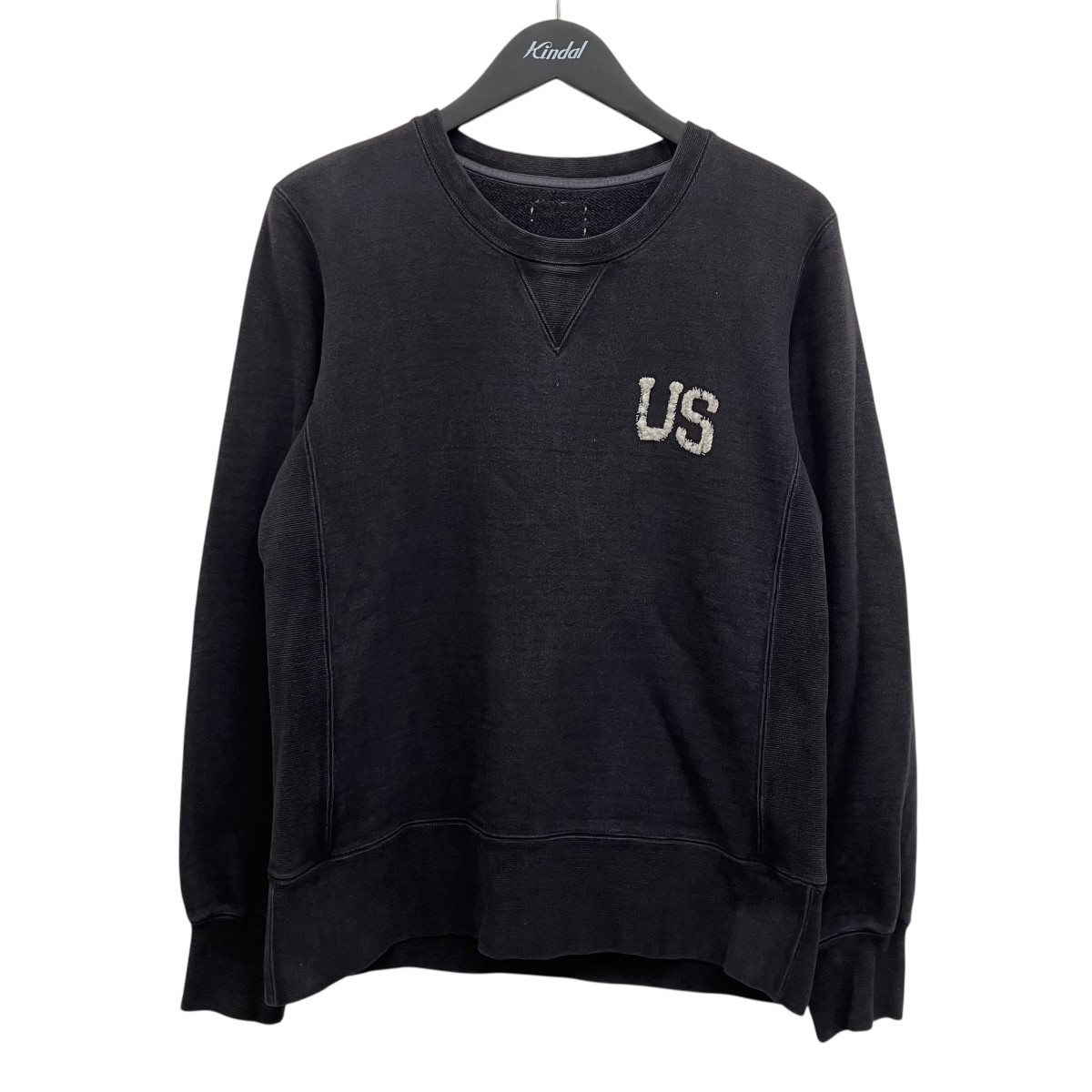 【中古】VISVIM　VINTAGE APPLIQUE CREW SWEQAT ヴィンテージ加工アップリケスウェット グレー サイズ：2 【120626】（ビズビム）｜ブランド古着のカインドオル