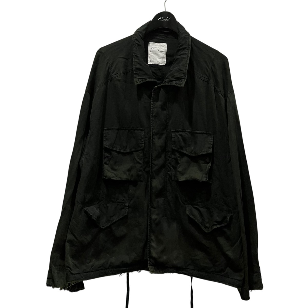【中古】ANCELLM AGING FIELD JACKET エイジングフィールドジャケット ANC-JK74-B 黒いこと 大きさ：2 【120626】（アンセルム）