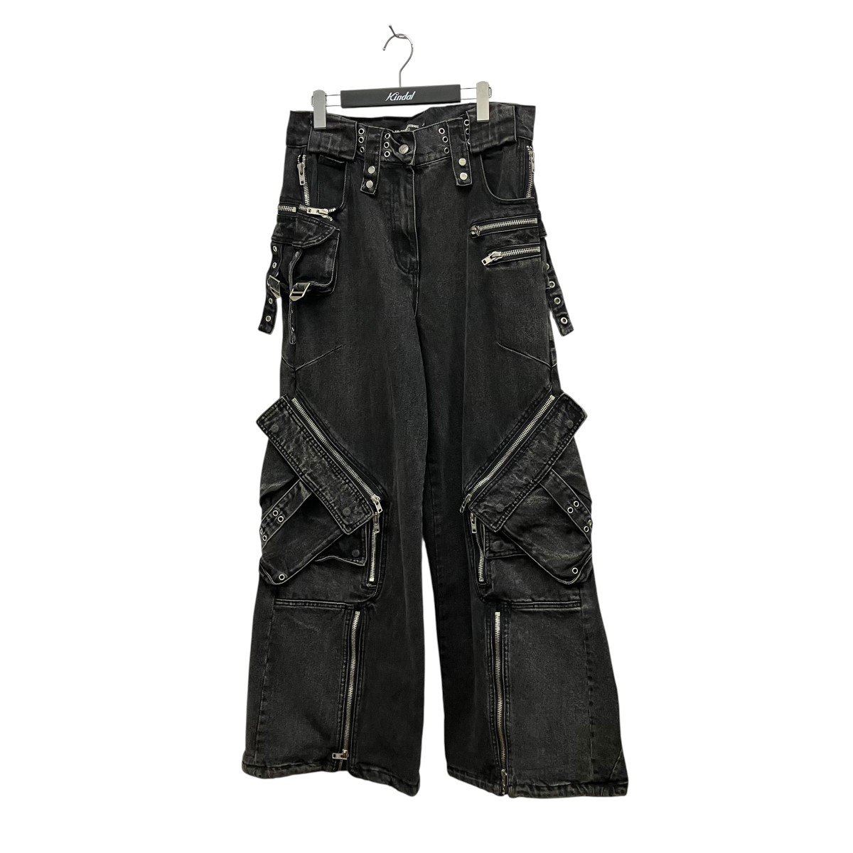 【中古】NO／FAITH STUDIOSデニムカーゴパンツ ブラック サイズ：L【価格見直し】｜ブランド古着のカインドオル