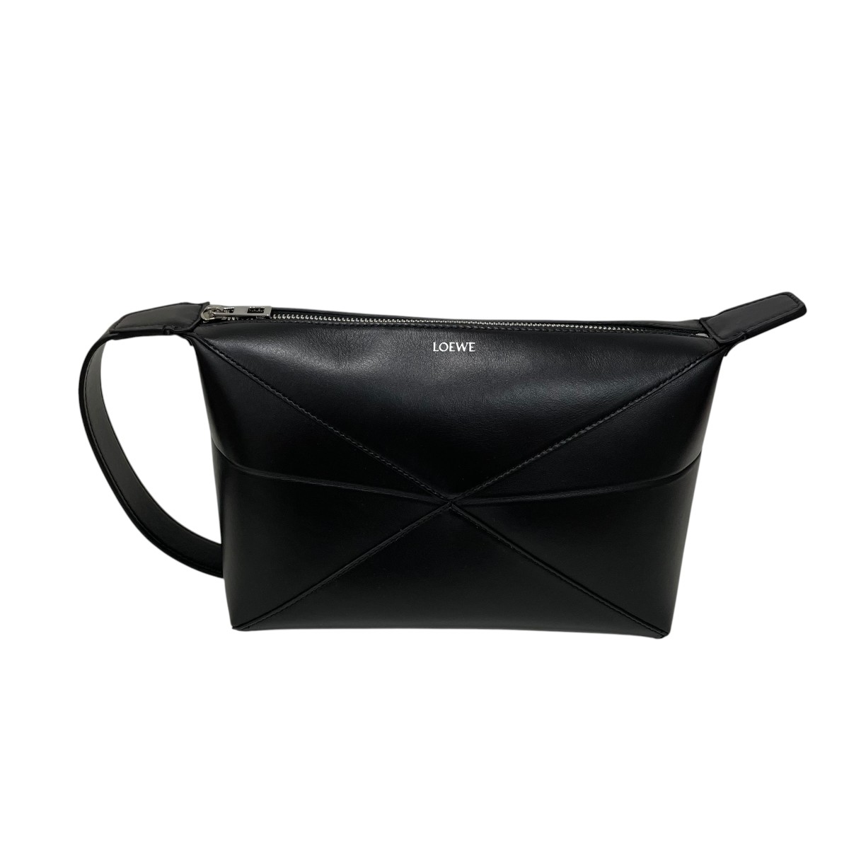 【中古】LOEWEパズル クラッチバッグ C510WBPX01 ブラック【価格見直し】|ブランド古着のカインドオル