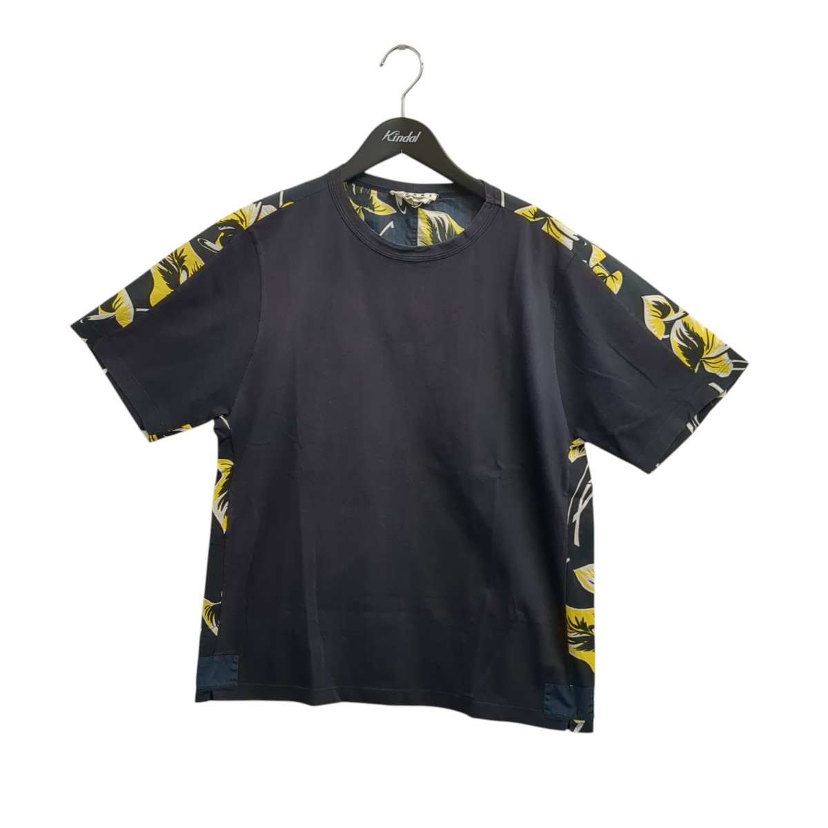 【中古】MARNI切替え 半袖Tシャツ M05GC0003 ネイビー サイズ：46【価格見直し】｜ブランド古着のカインドオル