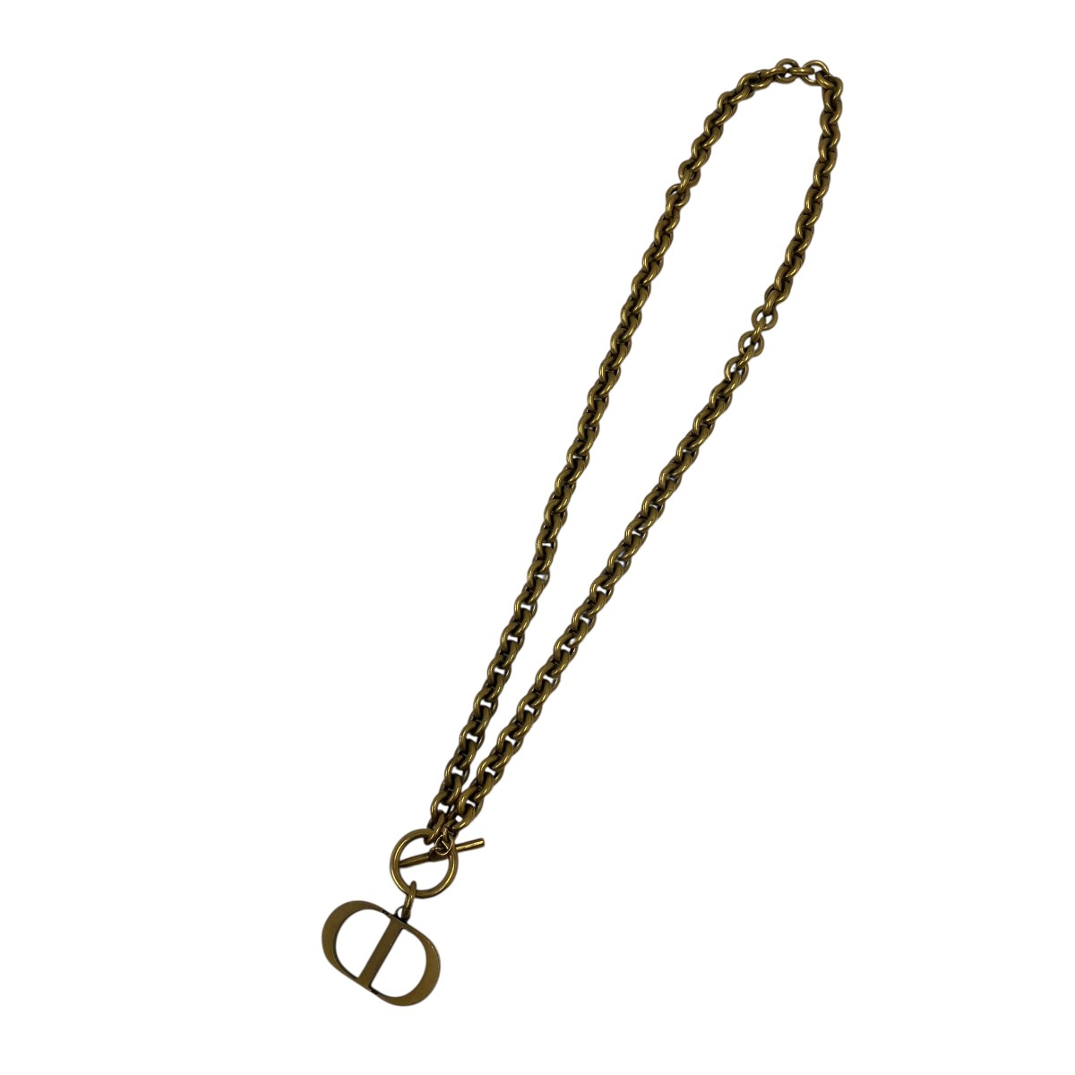 【中古】DIOR　CDチェーンネックレス ゴールド 【130626】（ディオール）｜ブランド古着のカインドオル