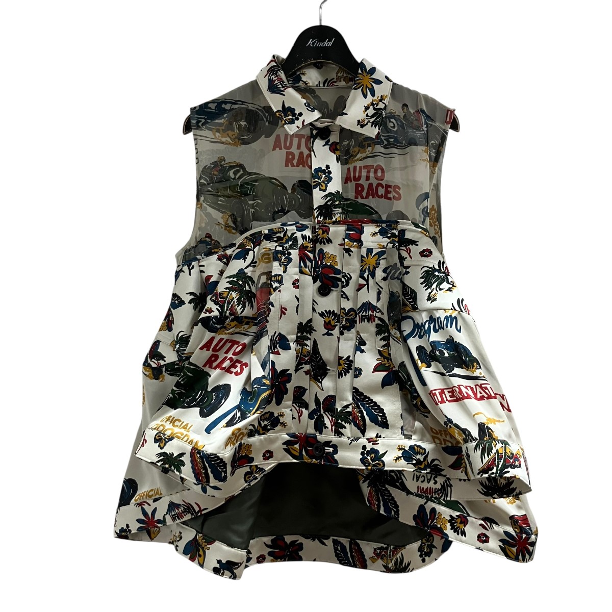 【中古】sacai 総柄刷り上げるプルオーバー ベージュ×マルチ色合い 大きさ：2 【130626】（サカイ）