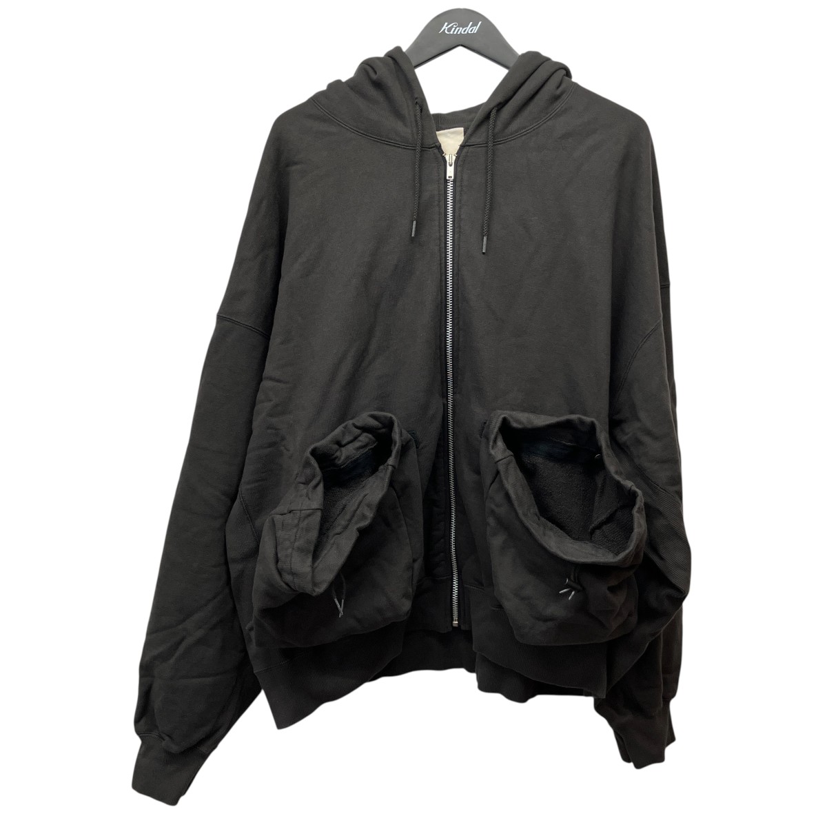 【中古】refomed KINCHAKU ZIPUP HOODIE キンテャクジップアップパーカー RECU-022 チャコール サイズ:2 【130626】(リフォメッド)|ブランド古着のカインドオル