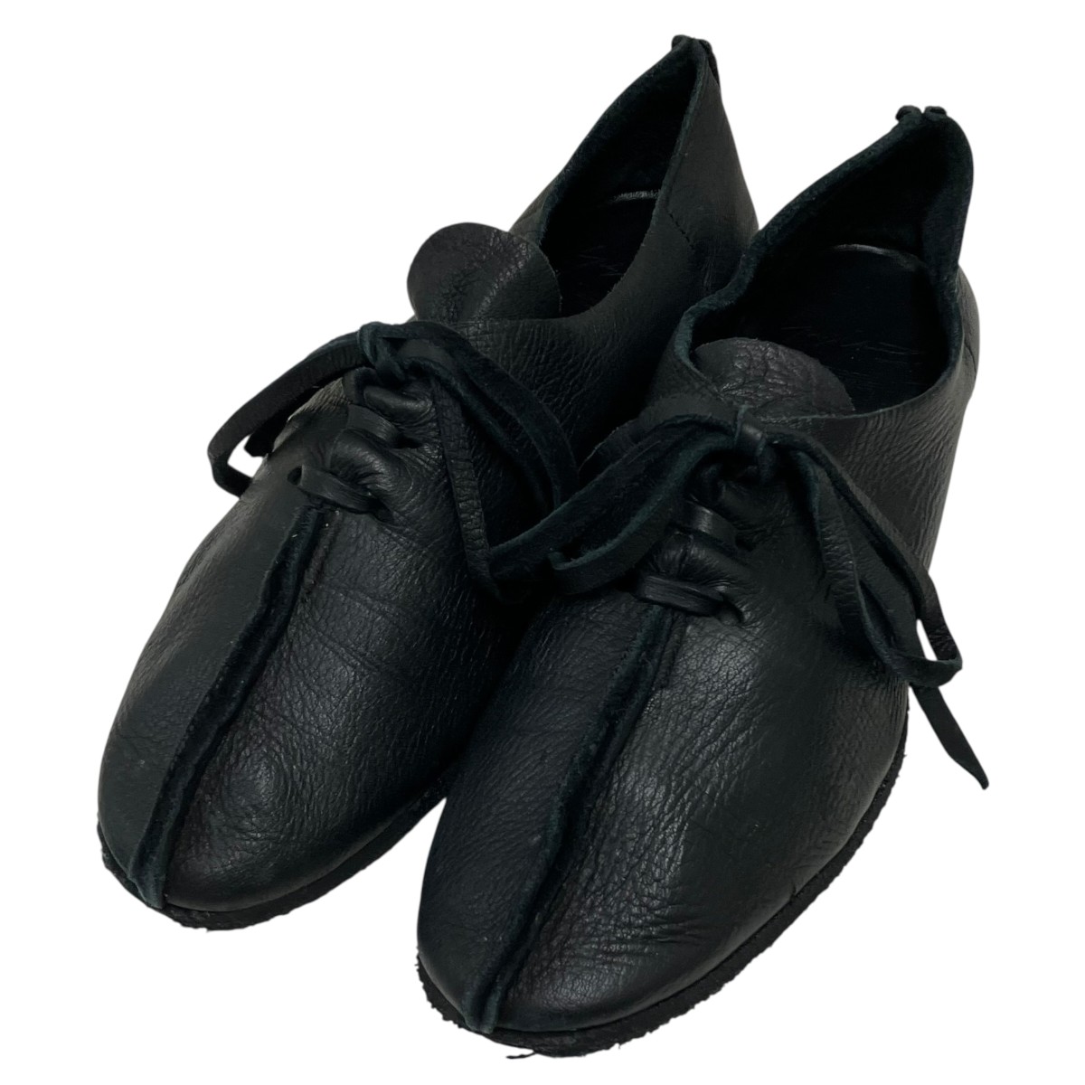 【中古】Yohji Yamamoto pour homme レザーフラットシューズ 黒いこと 大きさ：大きさ書きあらわす皆無 【140626】（ヨウジヤマモトプールオム）