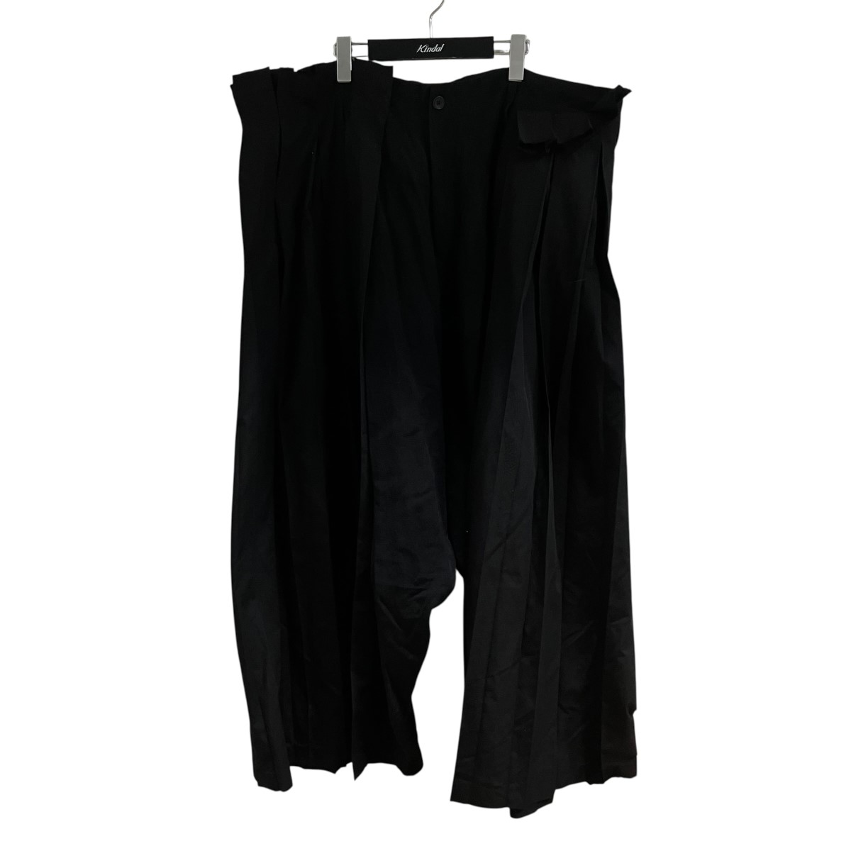 【中古】Yohji Yamamoto pour homme　ドローストリングプリーツパンツ ブラック サイズ：3 【140626】（ヨウジヤマモトプールオム）｜ブランド古着のカインドオル