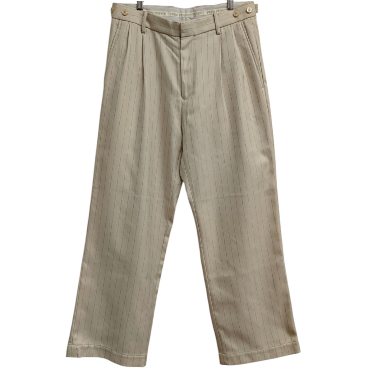 【中古】FRED PERRY 別注テニストラウザーズ ベージュ サイズ:M 【150626】(フレッドペリー)|ブランド古着のカインドオル