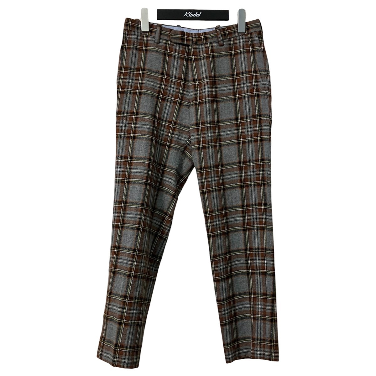 【中古】BERNARD ZINS フランス製 チェック スラックス 05282588 グレー サイズ:40 【160626】(ベルナールザンス)|ブランド古着のカインドオル