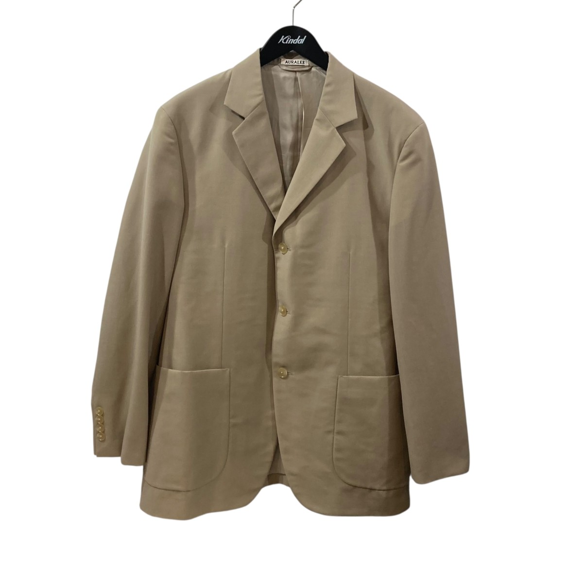 【中古】AURALEETROPICAL WOOL KID MOHAIR JACKET テーラードジャケット A24SJ01WM ベージュ サイズ：4【価格見直し】｜ブランド古着のカインドオル