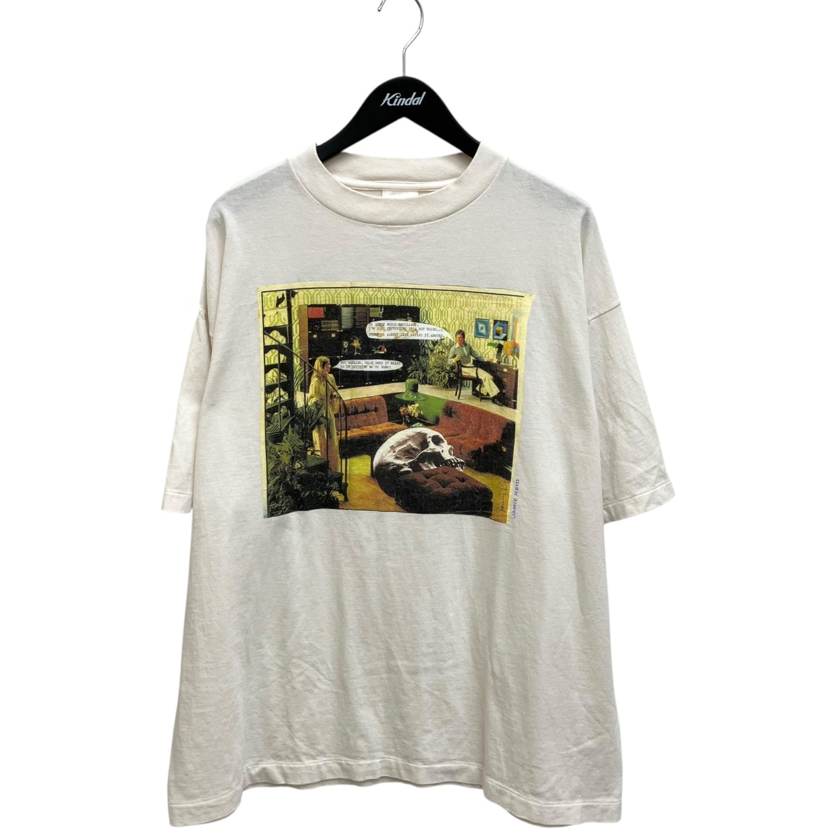 【中古】SAINT MICHAEL JR SS T-SHIRT 半袖カットソー SM-MK8-0000-C05 ホワイト×イエロー サイズ:XL 【170626】(セントマイケル)|ブランド古着のカインドオル