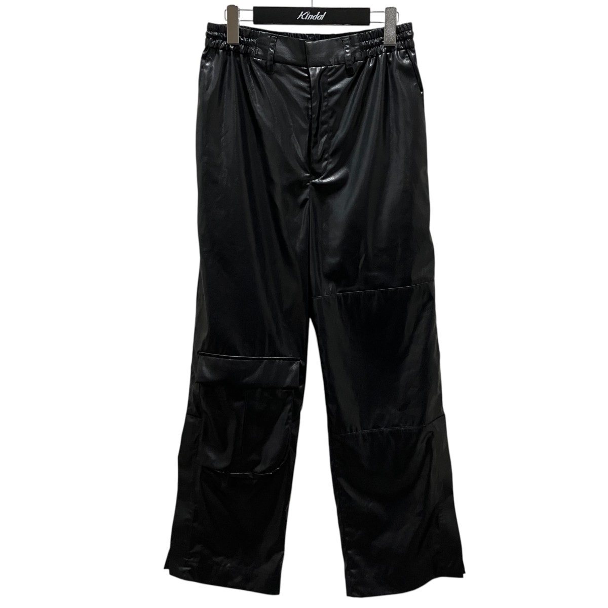 【中古】Licht Bestreben 25SS 【アシンメトリーデザインペイントトラウザー】 フェイクレザーパンツ LB25SS-PT07-FFL ブラック サイズ:1 【170626】(リヒトベシュトレーベン)|ブランド古着のカインドオル