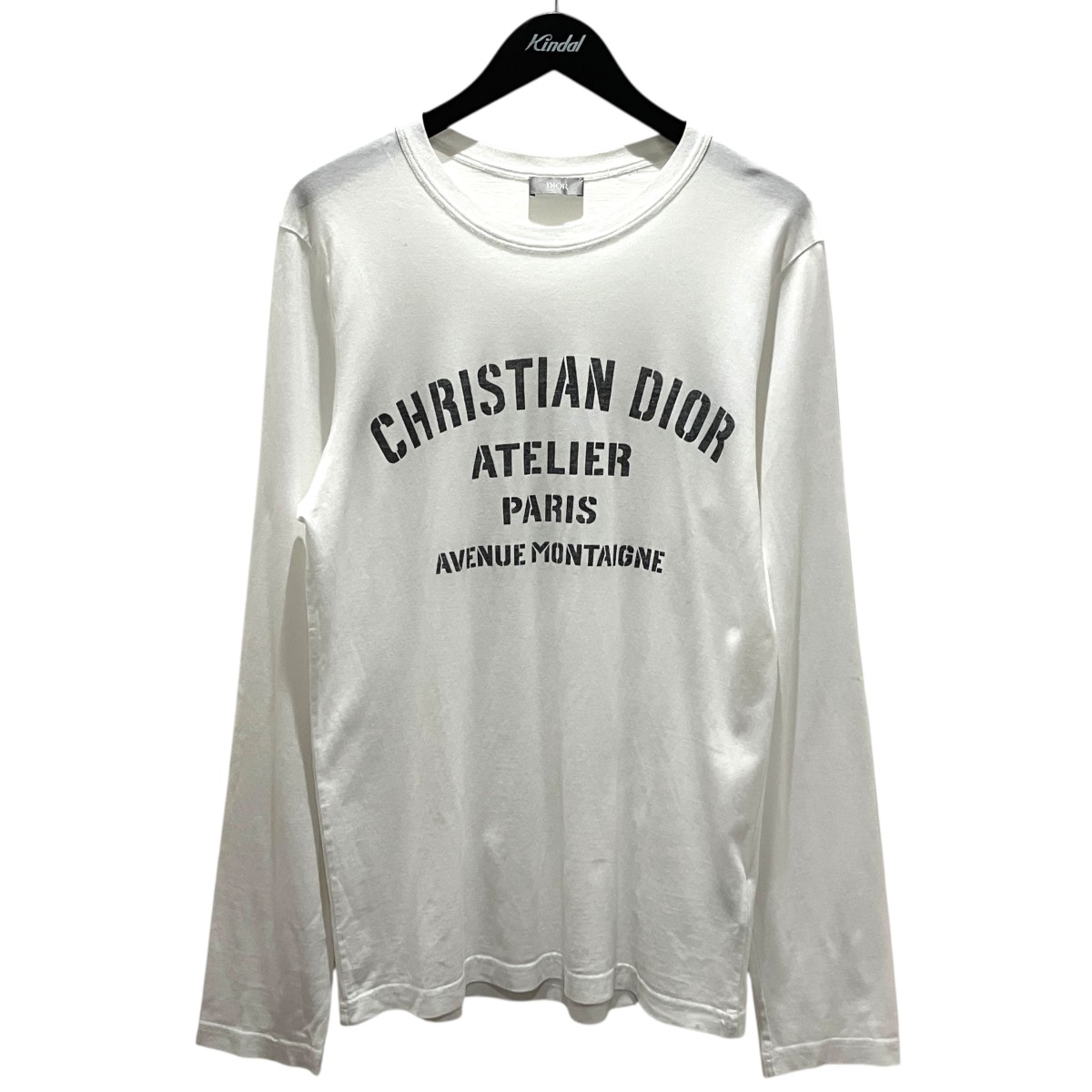 【中古】Dior Homme　長袖Tシャツ 043J611A0589 ホワイト サイズ：L 【170626】（ディオールオム）｜ブランド古着のカインドオル