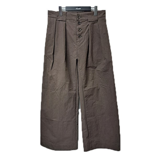 【中古】COMMON DIVISOR　ワイドタックパンツ 24P05LP01BR ブラウン サイズ：2 【170626】（コモンディバイザー）｜ブランド古着のカインドオル
