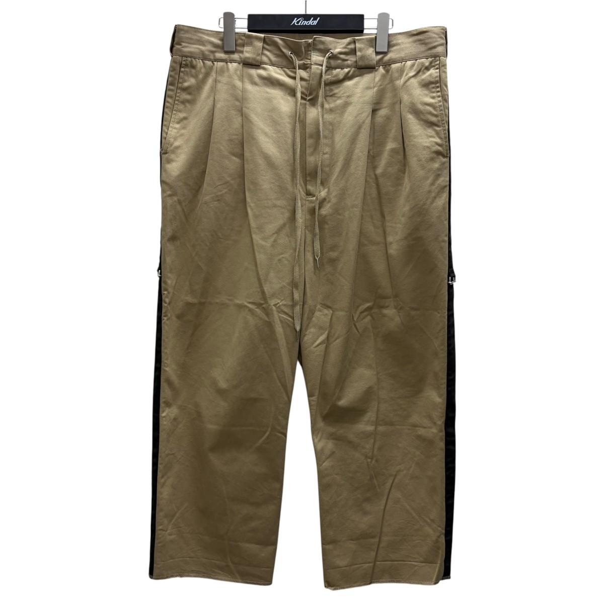 【中古】TAKAHIROMIYASHITA TheSoloIst．　サイドテープ ワーク パンツ ベージュ サイズ：48 【190626】（タカヒロミヤシタザソロイスト）｜ブランド古着のカインドオル
