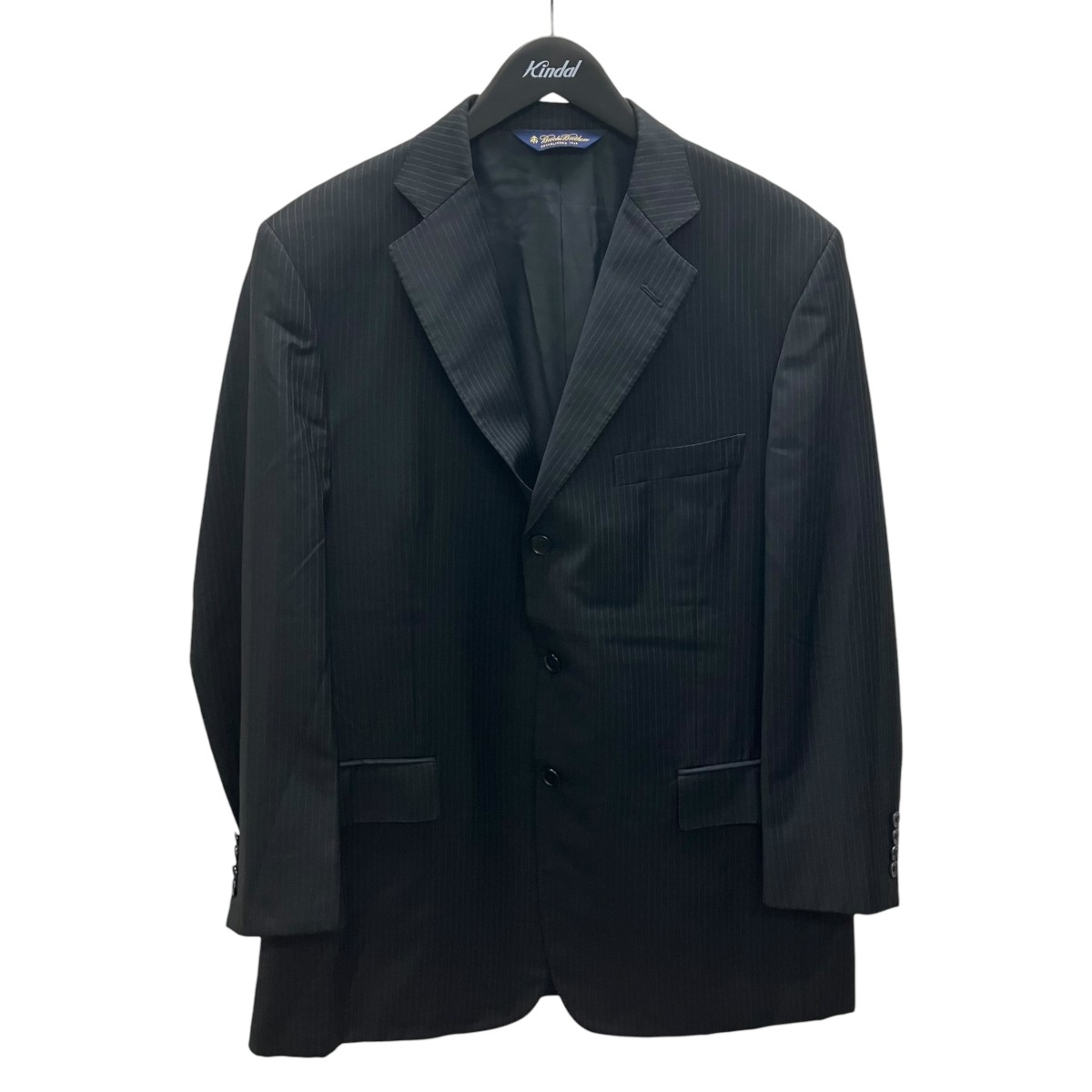 【中古】brooks brothers 1818　ピンストライプ ジャケット ブラック サイズ：3 【190626】（ブルックスブラザーズ）｜ブランド古着のカインドオル