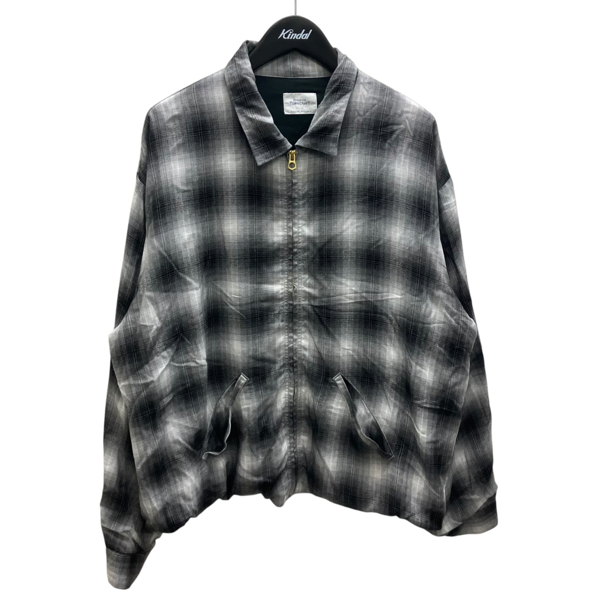 【中古】PENNEYS TOWNCRAFT ROCKBILLY RAYON JACKET オンブレシャツジャケット ホワイト×グレー サイズ:L 【190726】(ぺニーズタウンクラフト)|ブランド古着のカインドオル