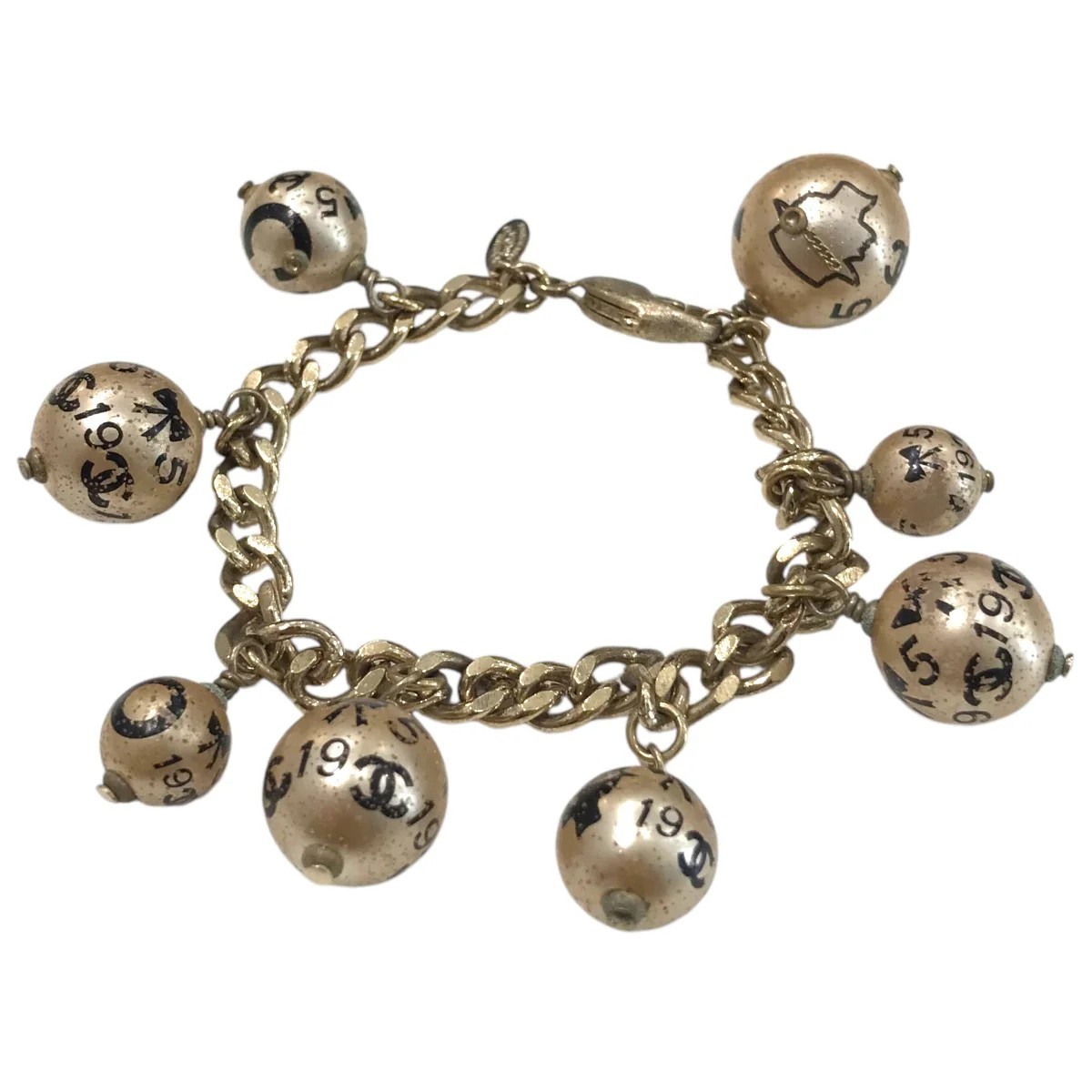 【中古】CHANEL フェイクパールブレスレット ゴールド(色) 【200626】(シャネル)|ブランド古着のカインドオル