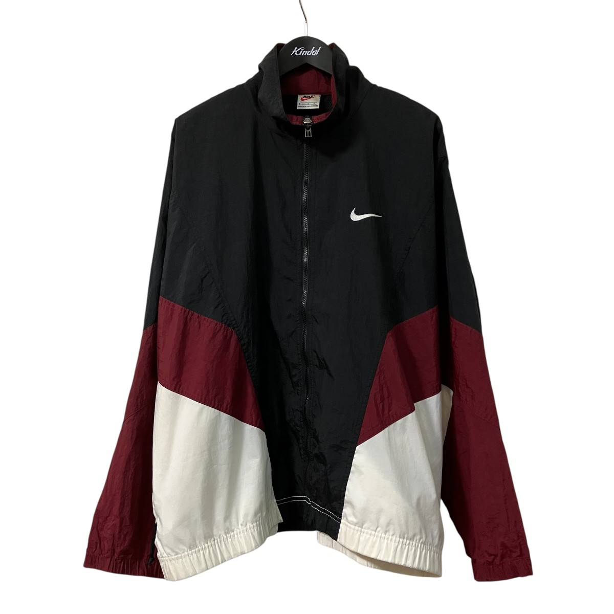 【中古】NIKE 90S 銀タグ期 ナイロンジャケット ブラック サイズ:L 【200626】(ナイキ)|ブランド古着のカインドオル