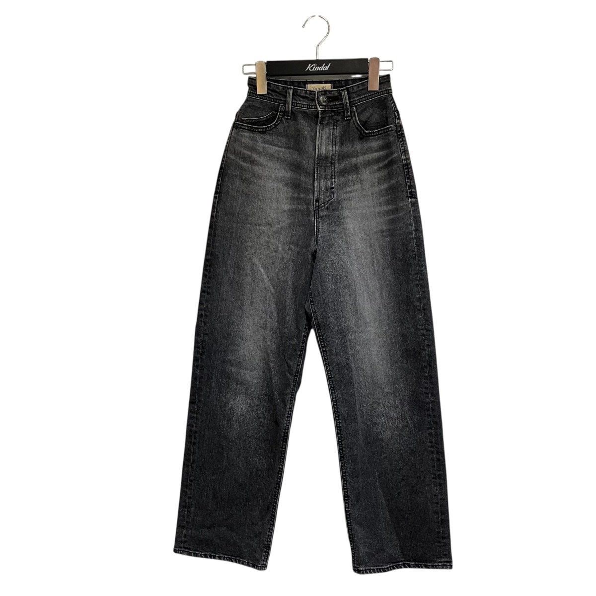 【中古】YANUK　JOAN ルーズストレート デニムパンツ 57142229 グレー サイズ：21 【200626】（ヤヌーク）｜ブランド古着のカインドオル