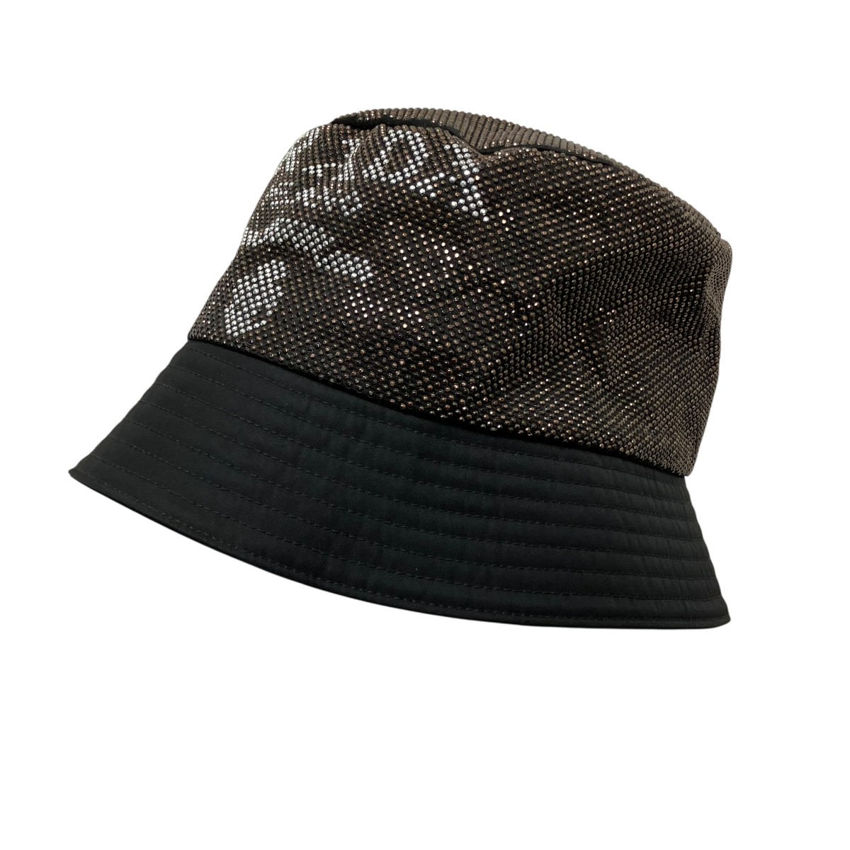 【中古】PRADA ハット 2HC137 ブラウン×ブラック 【210626】(プラダ)|ブランド古着のカインドオル