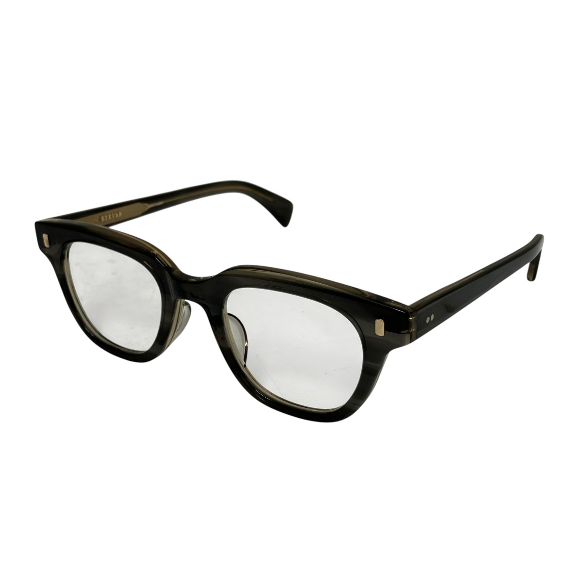 【中古】EYEVAN　FUSS 眼鏡 ブラック&times;ゴールド 【210626】（アイヴァン）｜ブランド古着のカインドオル