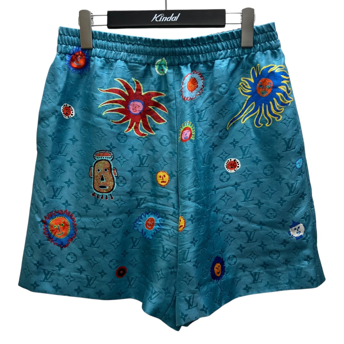 【中古】LOUIS VUITTON×草間彌生 モノグラムハーフパンツ ブルー サイズ:M 【210626】(ルイヴィトン×クサマヤヨイ)|ブランド古着のカインドオル