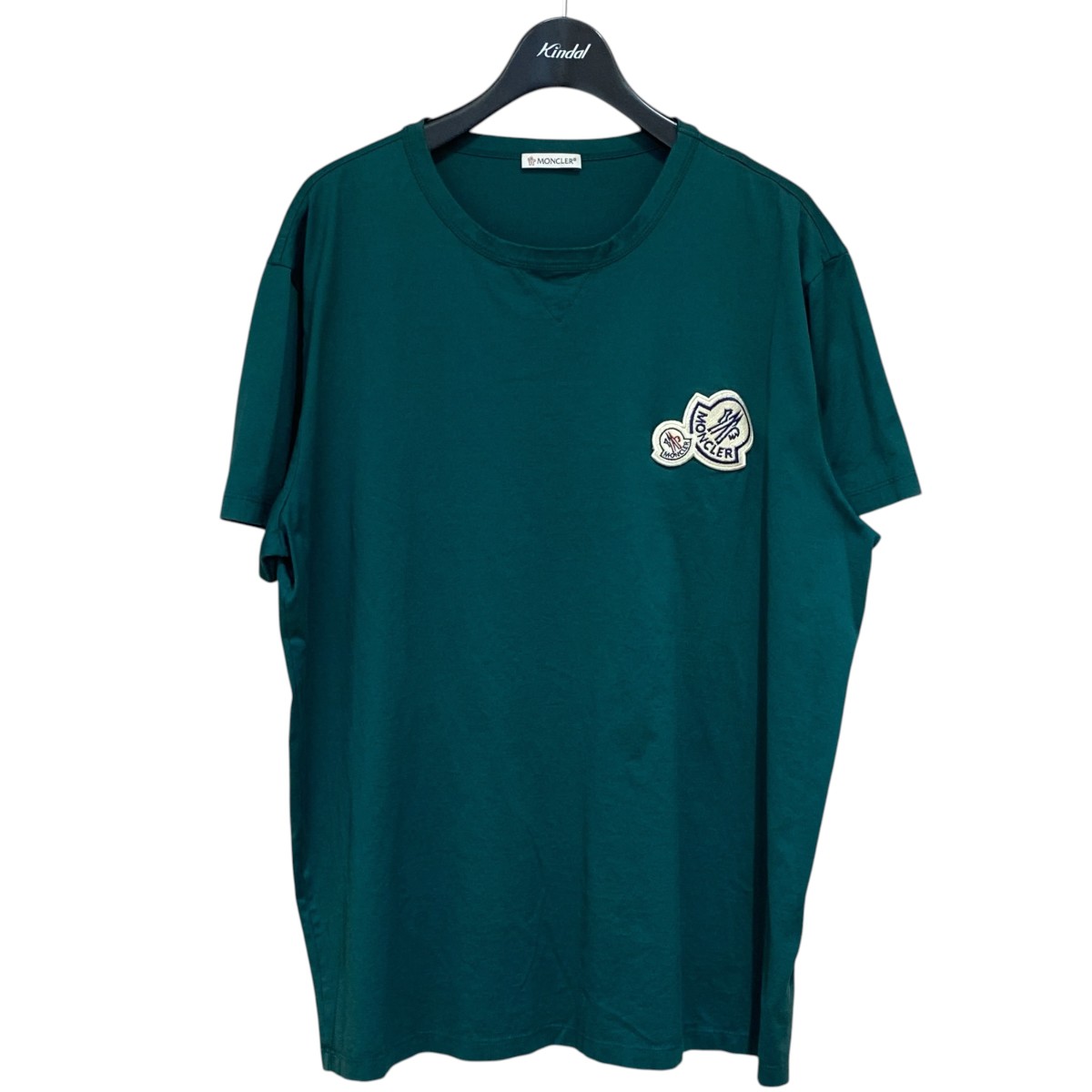 【中古】MONCLERロゴTシャツ F20918C78100 グリーン サイズ：XXL【価格見直し】｜ブランド古着のカインドオル
