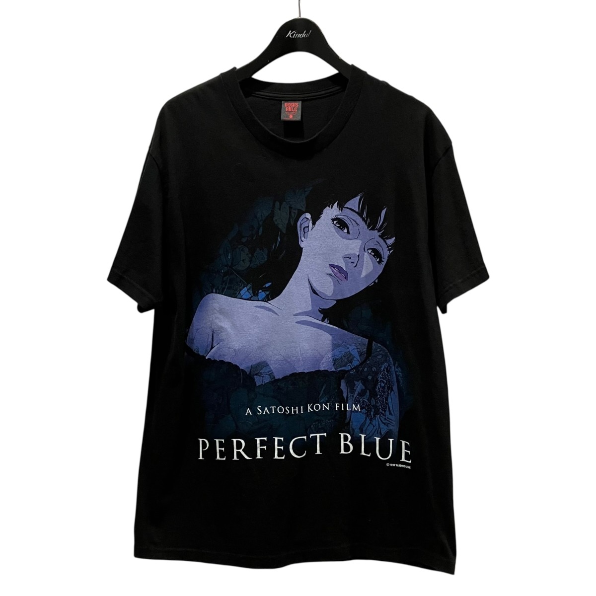 【中古】GEEKS RULE&times;PERFECT BLUE　12 SILKSCREEN PRINTING T SHIRT プリントTシャツ ブラック サイズ：L 【220626】（ギークス ルール）｜ブランド古着のカインドオル