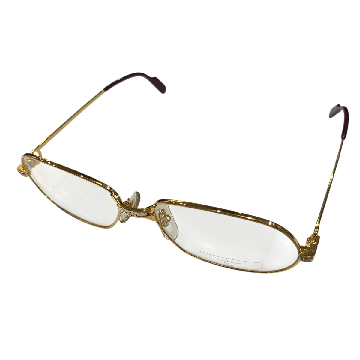 【中古】Cartier　トリニティコレクション眼鏡 ゴールド サイズ：54口15 130 【230626】（カルティエ）｜ブランド古着のカインドオル
