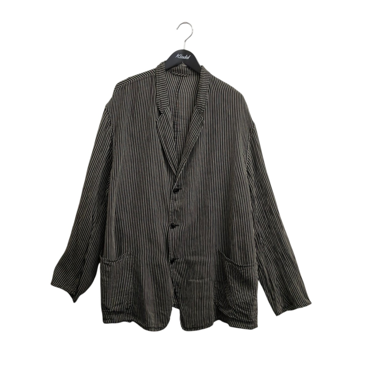 【中古】COMOLI 26SS 上衣 D01-01035 カーキ×黒いこと 大きさ：3 【230626】（コモリ）
