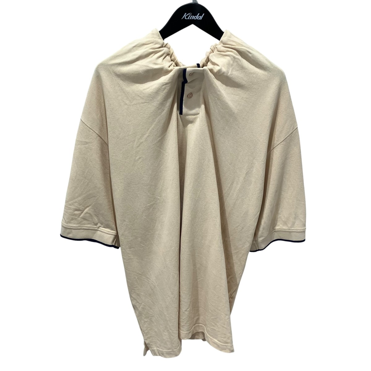 【中古】Martine rose　Tucked Neck Polo Top 半袖ポロシャツ ベージュ サイズ：M 【230626】（マーティンローズ）｜ブランド古着のカインドオル 10,534円