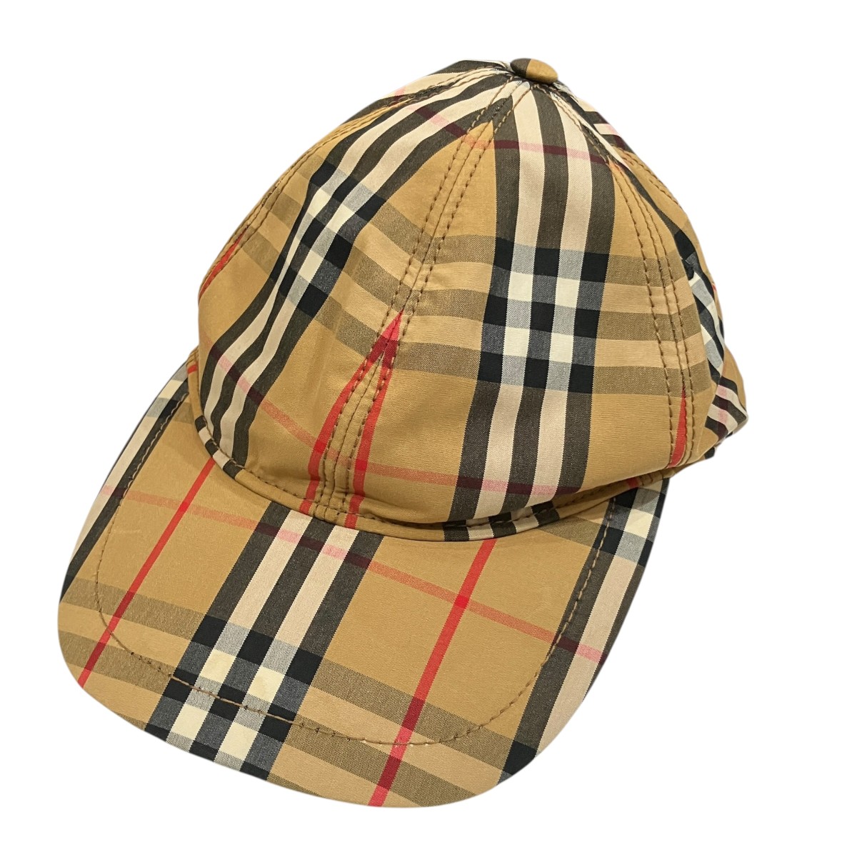 【中古】BURBERRY ノバチェックベースボールキャップ 8006119 ベージュ サイズ:L 【240626】(バーバリー)|ブランド古着のカインドオル