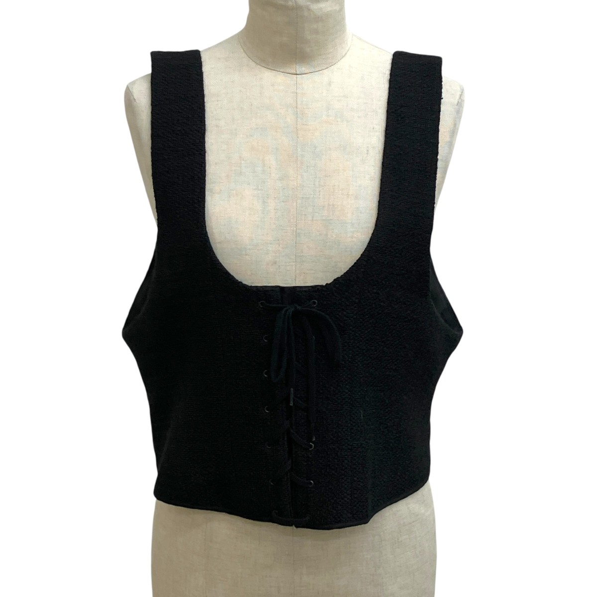 【中古】WRYHT　LACED BACK CORSET VEST ベスト 232WT-VT01 ブラック サイズ：2 【240626】（ライト）｜ブランド古着のカインドオル