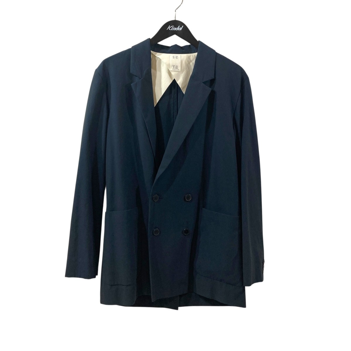 【中古】seya．　SIWA TAILORED W JACKET ジャケット SO02206F89 ネイビー サイズ：1 【250626】（セヤ）｜ブランド古着のカインドオル 43,329円