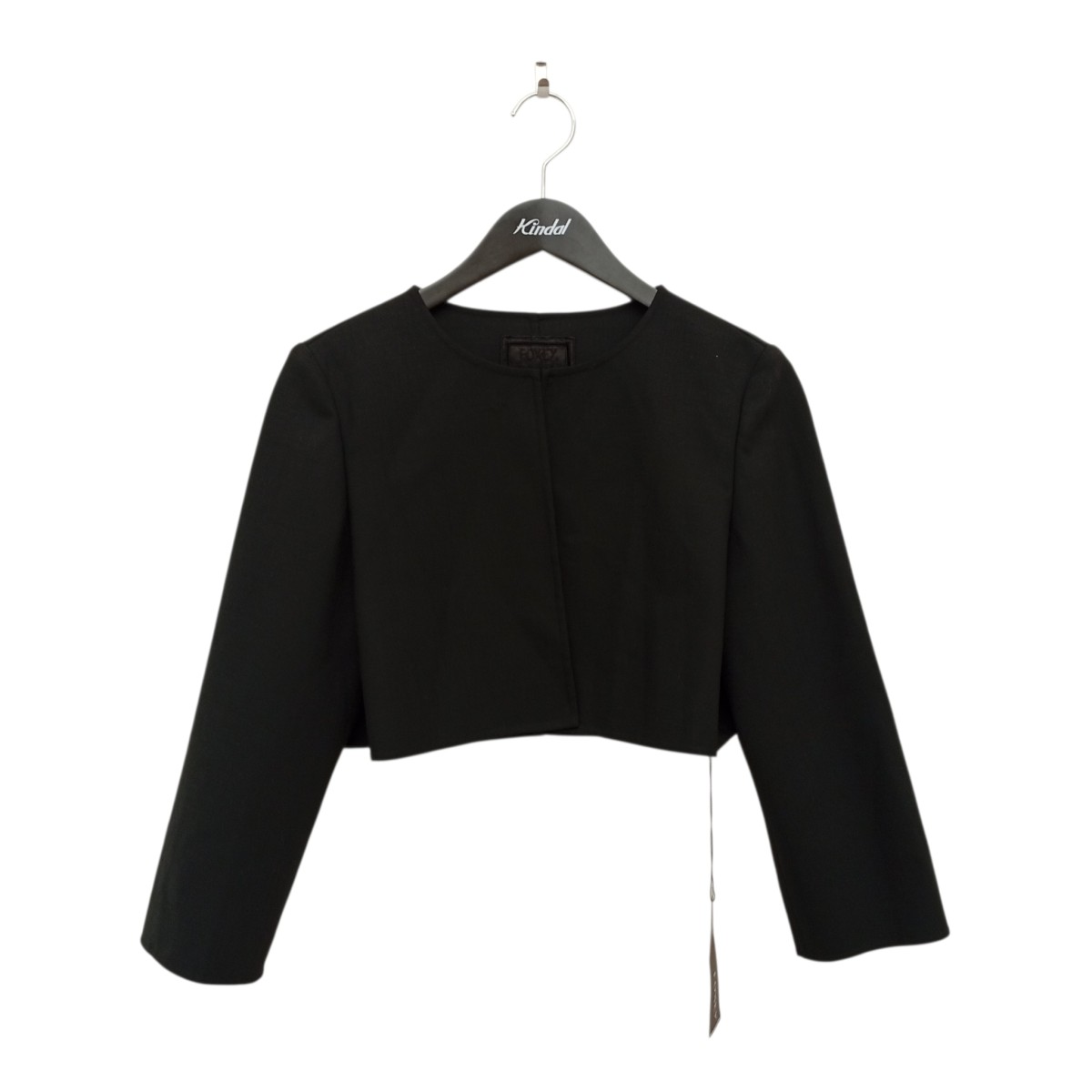 【中古】FOXEY BOUTIQUE　Melia Jacket ノーカラージャケット 45482 ブラック サイズ：38 【260626】（フォクシーブティック）｜ブランド古着のカインドオル
