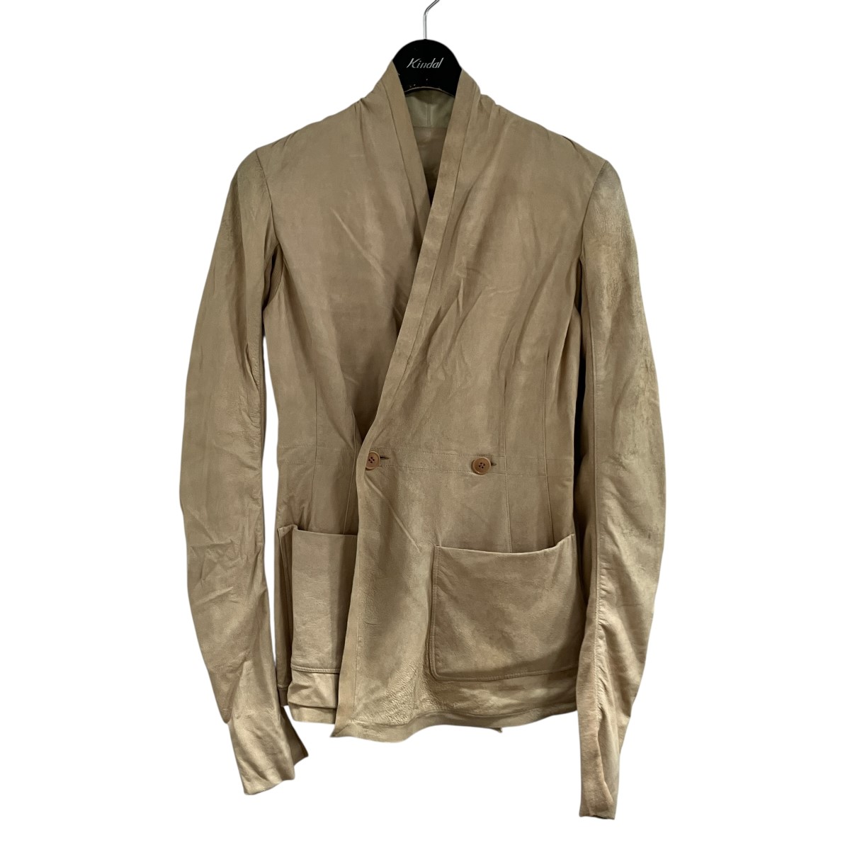 【中古】RICK OWENS　テーラードジャケット ベージュ サイズ：IT40 【260626】（リックオウエンス）｜ブランド古着のカインドオル