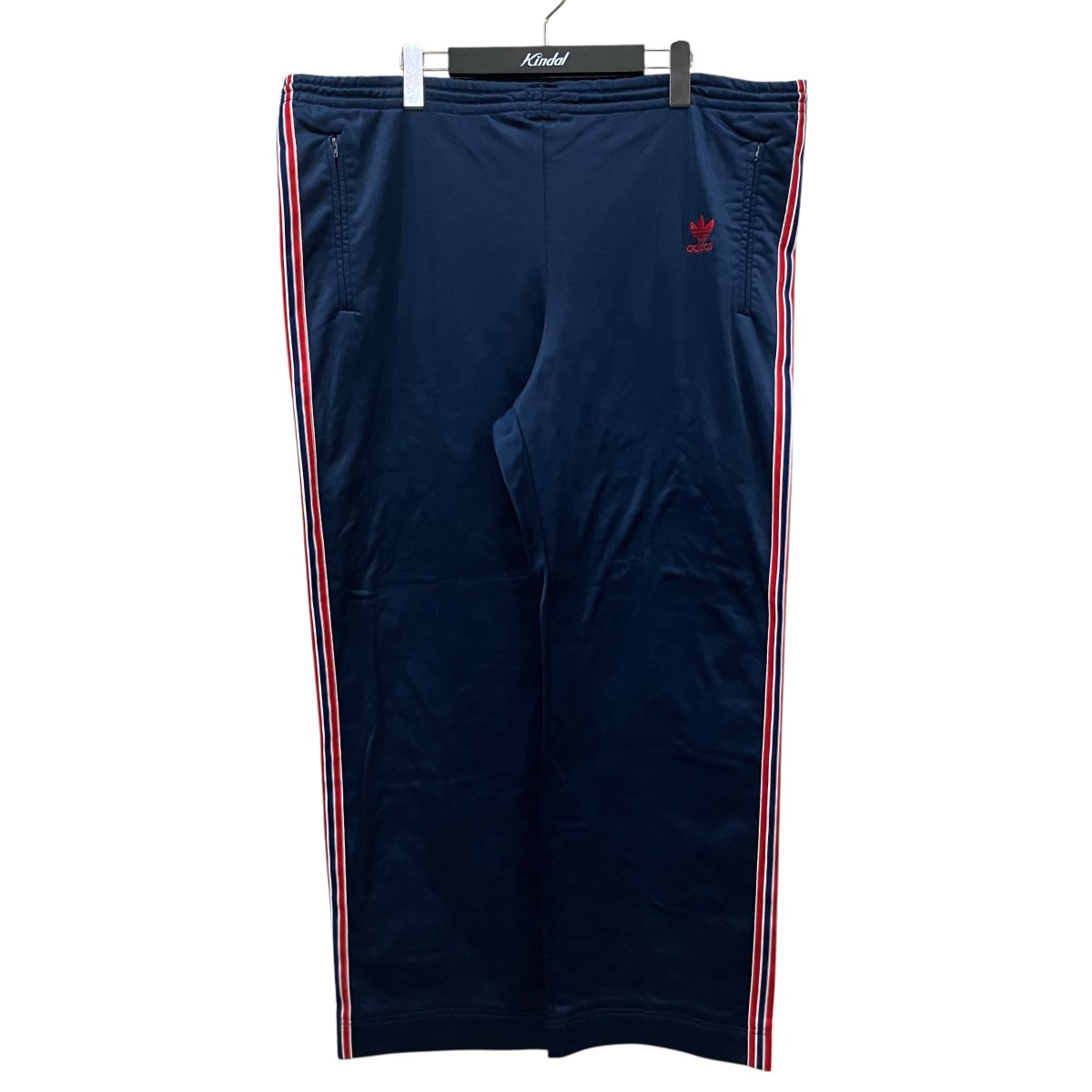 【中古】adidas80s トラックパンツ ネイビー&times;レッド サイズ：XL【価格見直し】｜ブランド古着のカインドオル