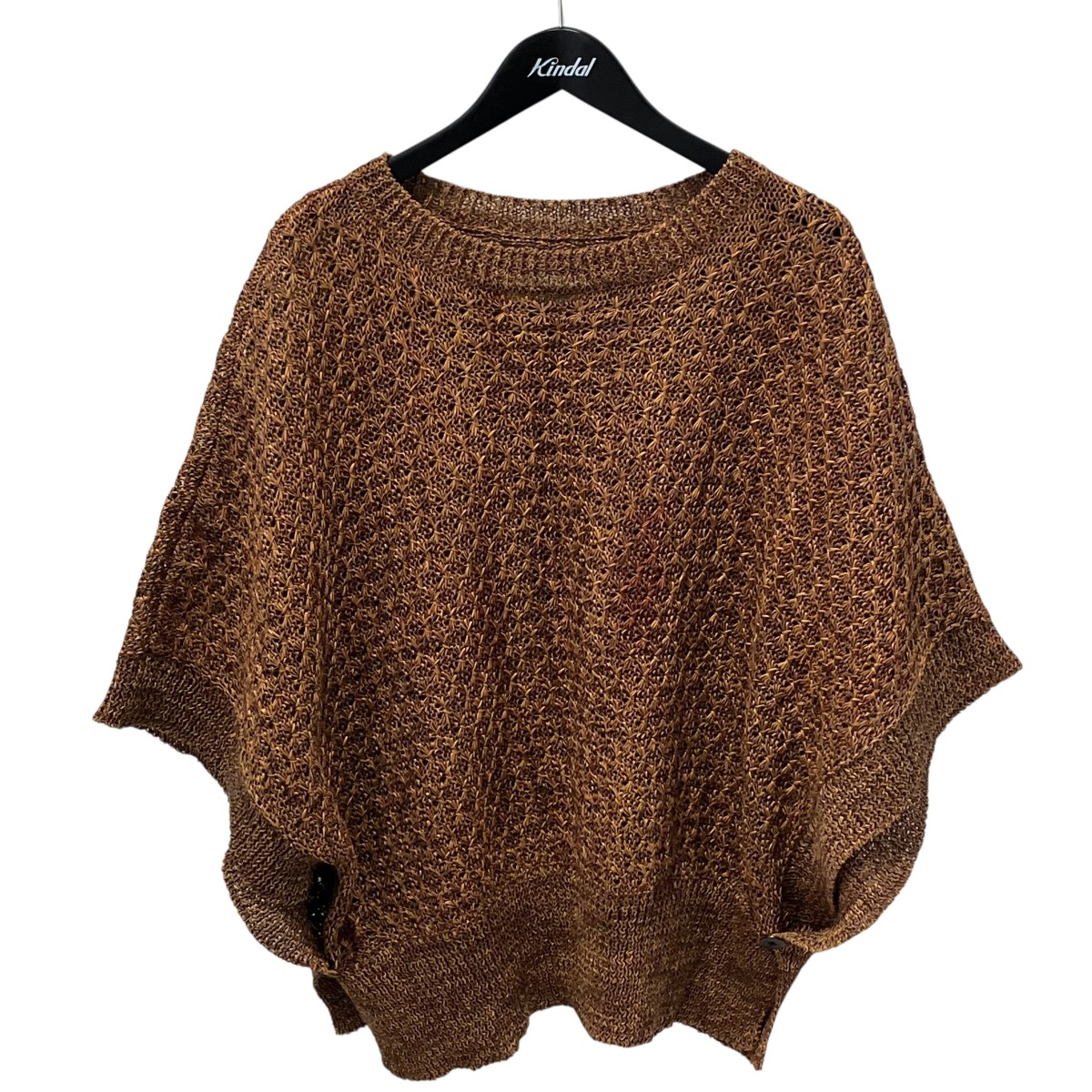 【中古】amachi．　和紙編みポンチョベスト ポンチョ ブラウン サイズ：5 【270626】（アマチ）｜ブランド古着のカインドオル 8,395円