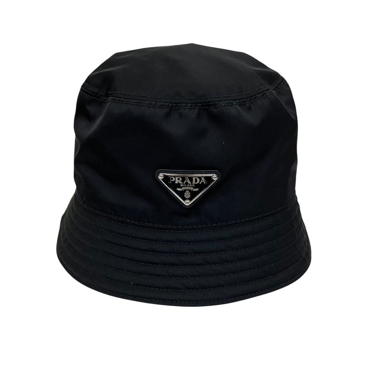 【中古】PRADA　ハット P101 2022 22501 ブラック サイズ：L 【280626】（プラダ）｜ブランド古着のカインドオル