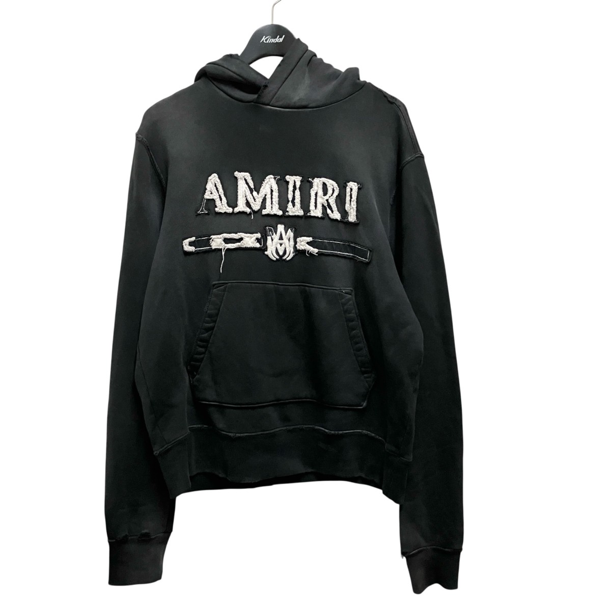 【中古】AMIRI　ダメージ加工プルオーバーパーカー ブラック サイズ：XS 【280626】（アミリ）｜ブランド古着のカインドオル