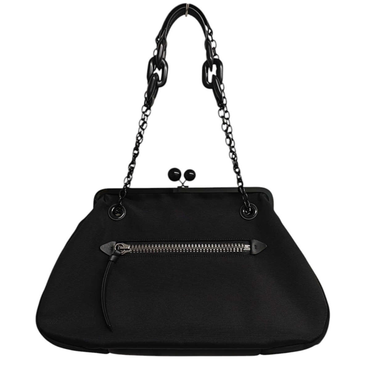 【中古】MaxMara　Pasticcino ショルダーバッグ ブラック 【290626】（マックスマーラ）｜ブランド古着のカインドオル