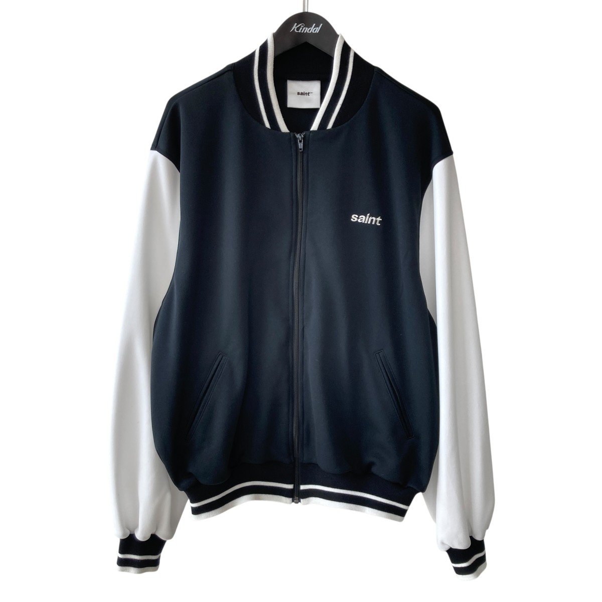 【中古】SAINT MICHAEL　26SS TRACK JACKET トラックジャケット SM-MK8-0000-074 ブラック、ホワイト サイズ：XL 【300626】（セントマイケル）｜ブランド古着のカインドオル