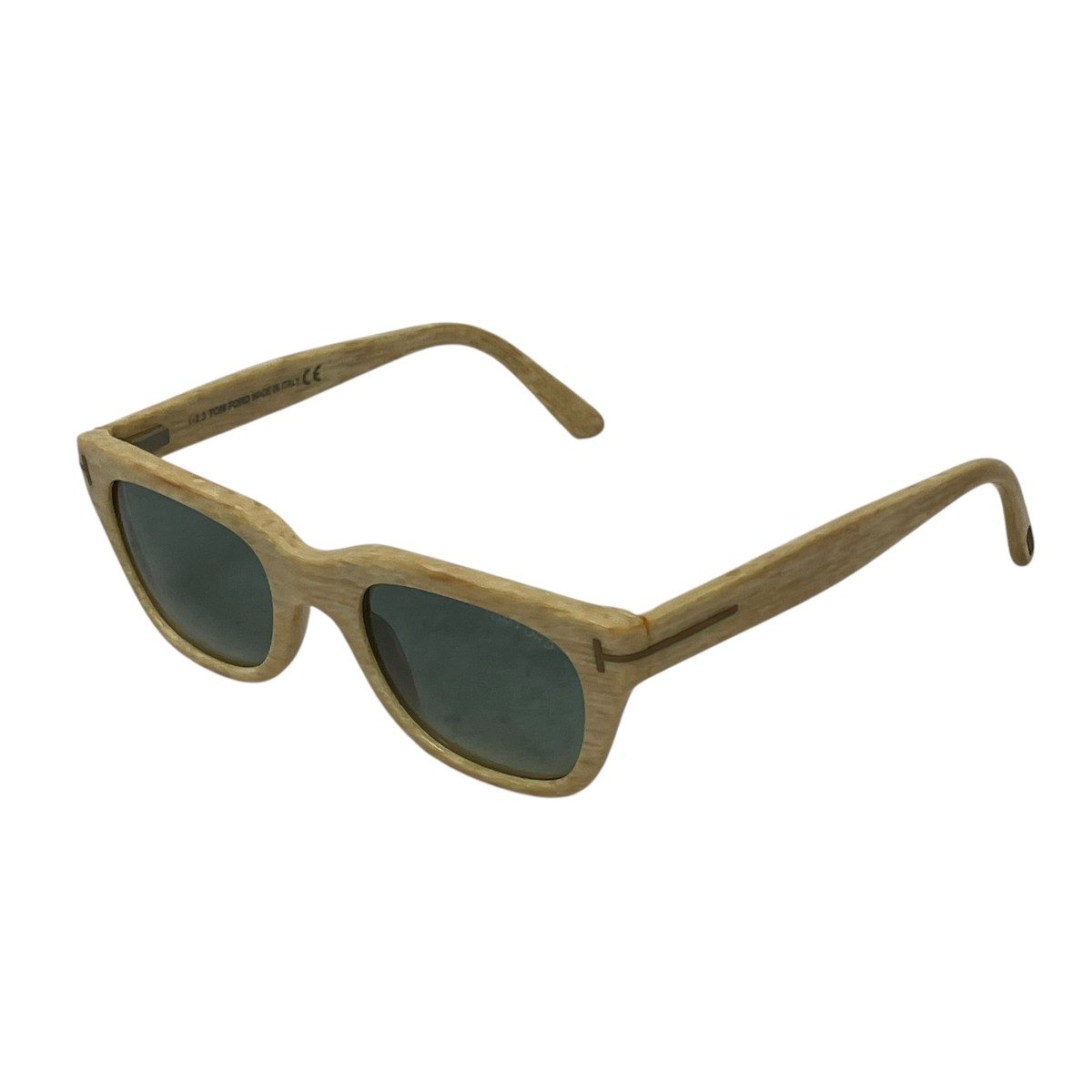 【中古】TOM FORD ウッド調 ウェリントン サングラス TF237 ベージュ 【300626】(トムフォード)|ブランド古着のカインドオル