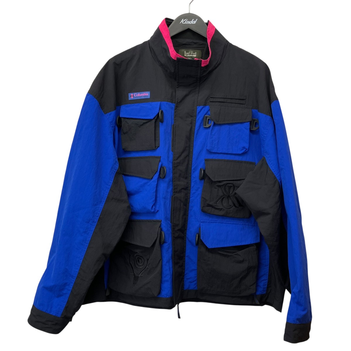 【中古】south2 west8&times;Columbia&times;KITH　Multi Pocket Jacket マルチポケットジャケット KHM10785 ブラック&times;ブルー サイズ：XL 【300626】（サウス2ウエスト8&times;コロンビア&times;キス）｜ブランド古着のカインドオル