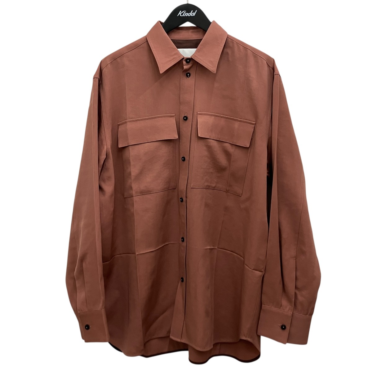 【中古】JIL SANDER ライトウールギャバジンシャツ J21DL0009 テラコッタ サイズ:41 【300626】(ジルサンダー)|ブランド古着のカインドオル