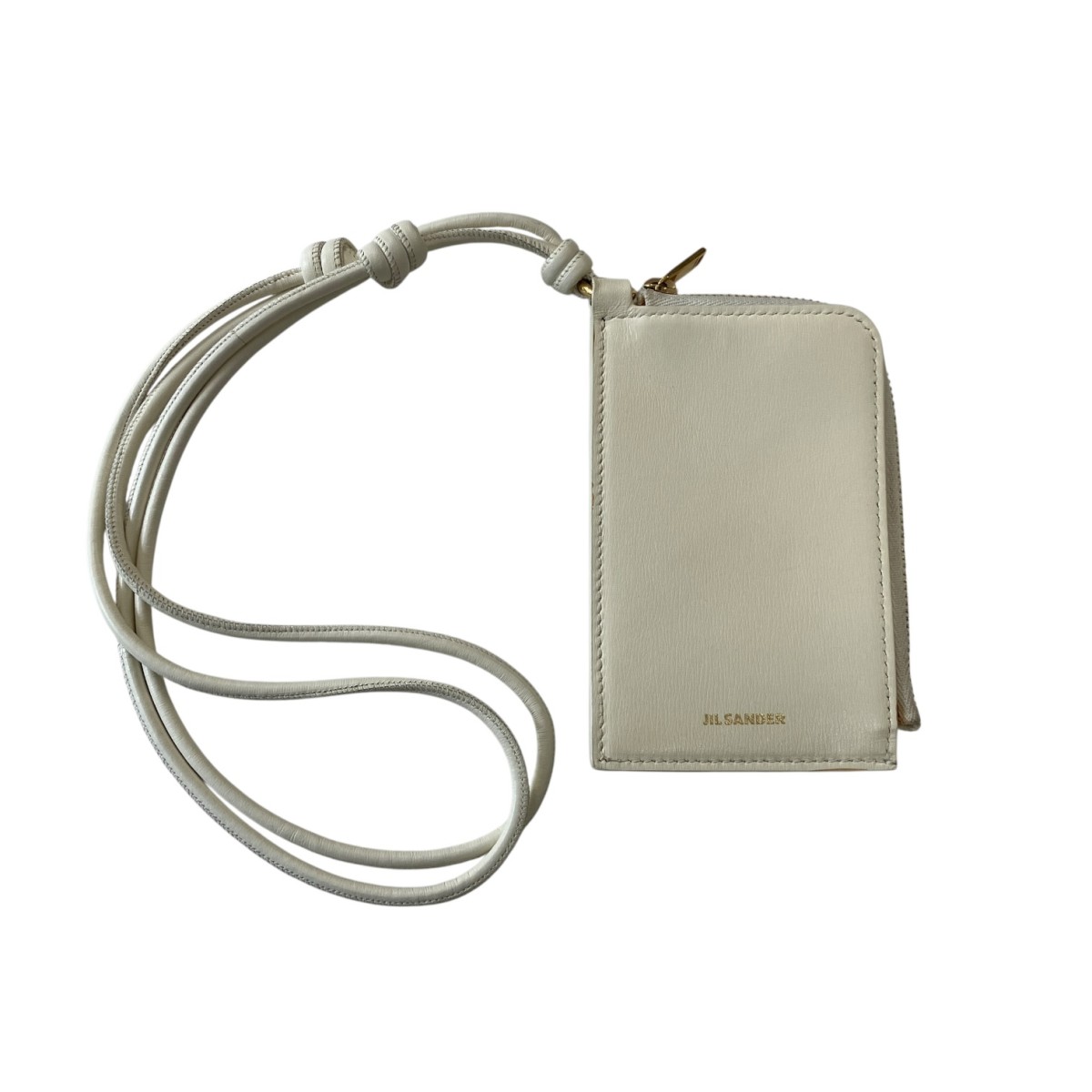 【中古】JIL SANDER ロゴカードホルダーネクレス J07UI0004 P4841 ホワイト 【010726】(ジルサンダー)|ブランド古着のカインドオル